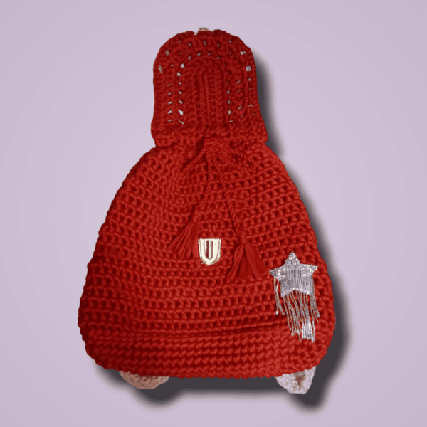 Bolsa Tipo Mochila - Tejida A Crochet - Hecha A Mano