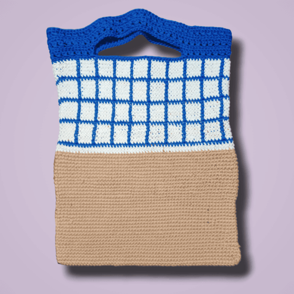 bolso-22 Bolsa Tipo Morral A Crochet - Hecho Y Tejido A Mano