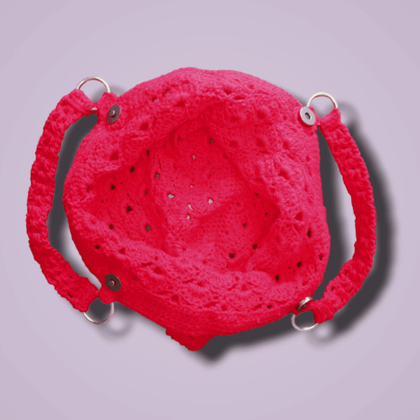 bolso-27 Bolsa Tejida a Crochet Punto Abanico: Elegancia hecha a mano