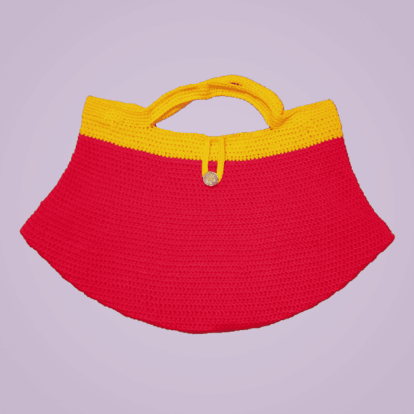 Bolsa Semicircular Tejida A Crochet: Diseño Con Cariño