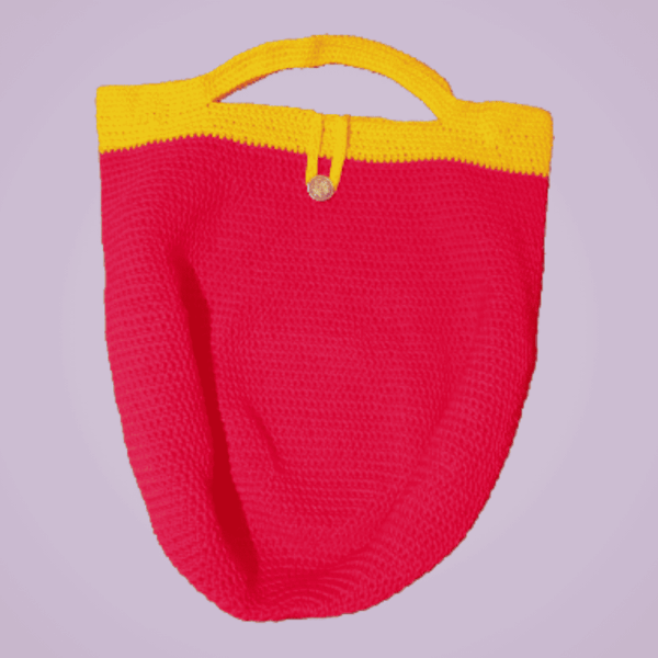 Bolsa Semicircular Tejida A Crochet: Diseño Con Cariño