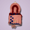 bolso-39 Bolsa Tipo Flap Cuadrado - Tejida A Crochet - Hecho A Mano