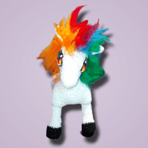 caballo-5 Pony Multicolor - Amigurumi Tejido A Mano-Suave y personalizable