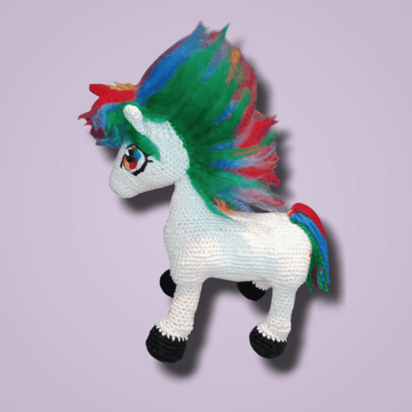 Pony Multicolor - Amigurumi Tejido A Mano-Suave y personalizable