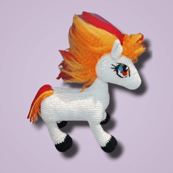 Pony Multicolor - Amigurumi Tejido A Mano-Suave y personalizable