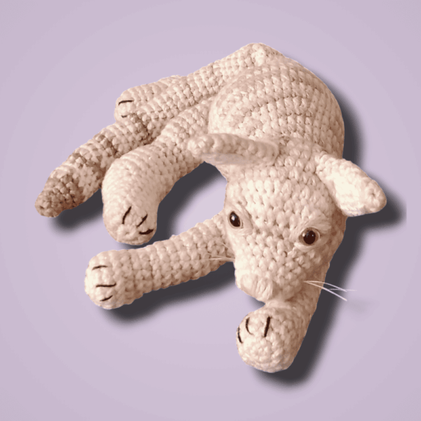 gato-18 Gato Adorable Amigurumi - Tejido A Mano - Un Tierno Regalo