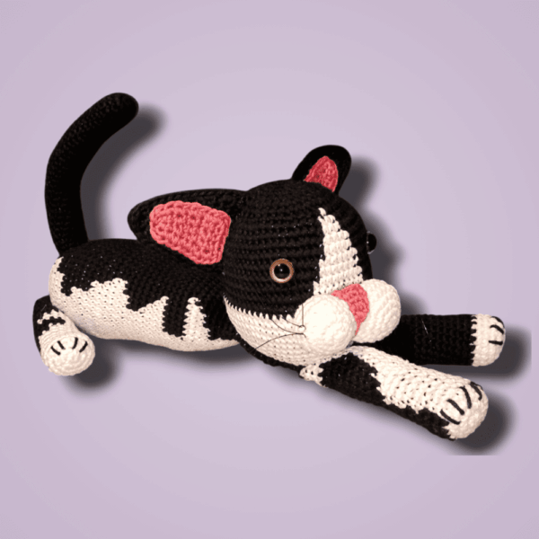 gato-25 Tierno Gato Amigurumi - Regalo Hecho A Mano - Tejido A Crochet