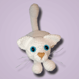 Gatito Ronrón de Estambre: Hecho a Mano y Personalizable