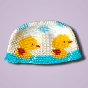 Gorrito de Patitos para Bebé| Hecho a Mano y Personalizable