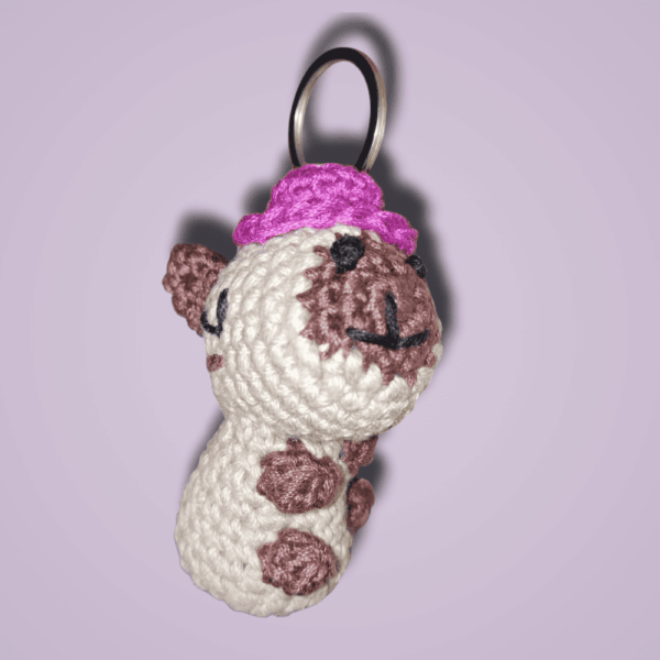 Llavero De Capibara Amigurumi: Ternura Y Calma En Tus Manos