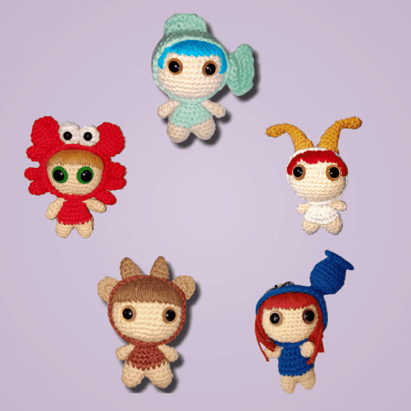 Llavero Signos Zodiacales: ¡Tu Amigurumi Astral Personalizado!