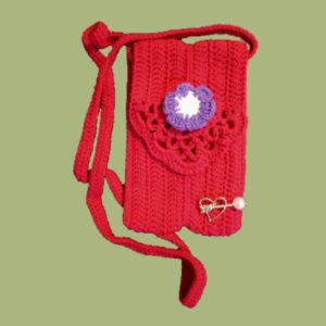 bolsa a crochet para celular, bolsa pequeña, accesorio de crochet, bolsa tejida a mano, bolsa compacta, funda de celular, accesorio hecho a mano